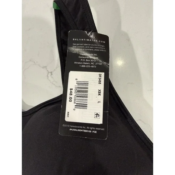 Bali Comfort Cool Comfort Flex Fit Wireless Bra Sz Large Hook & Eye Closure NWT - Picture 3 of 10